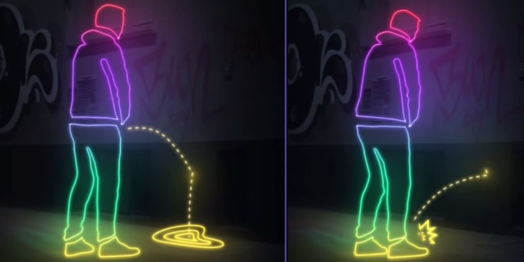 Conventional wall and the wall that shoots urine back | Vicharoo