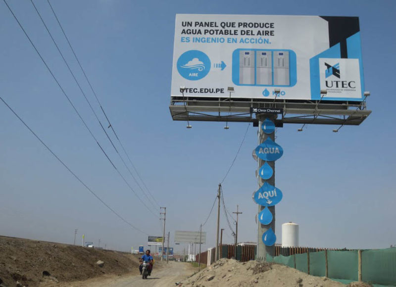 Peru’s billboard turns thin air into usable water