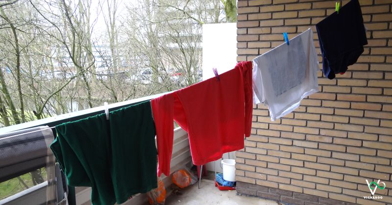 Air drying clothes without using hangers | Vicharoo